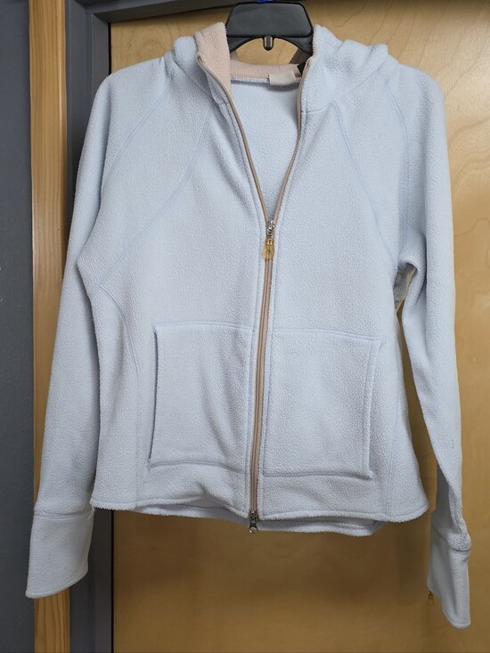 Arizona Jean Company Jackets & Blazers - Arizona Jean Company Light Blue Teddy Zip-Up Hoodie